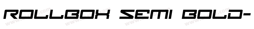 Rollbox Semi Bold字体转换